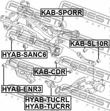 Febest Silent block rear trailing arm – price [object Object] PLN