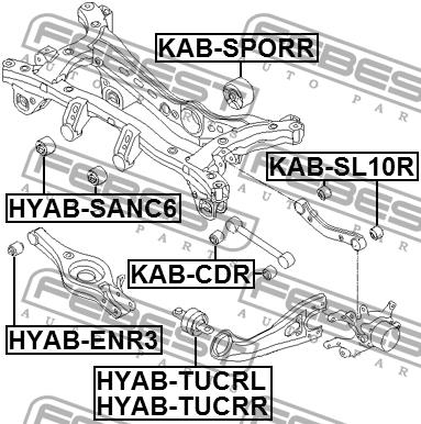 Febest Silent block rear trailing arm – price 97 PLN