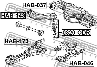 Febest Silent block rear trailing arm – price 56 PLN