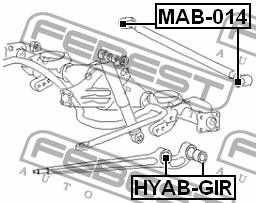 Febest Silent block rear lever – price 44 PLN