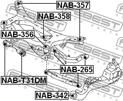 Silent block Febest NAB-342