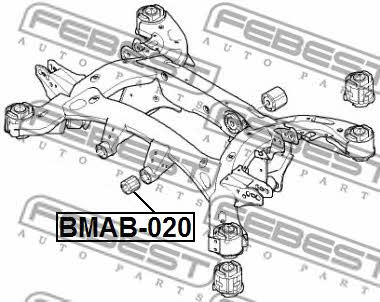 Rear axle bush Febest BMAB-020