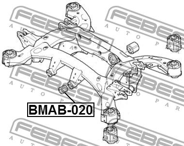 Febest BMAB-020 Silentblock rear beam BMAB020