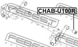Silentblock rear beam Febest CHAB-U100R