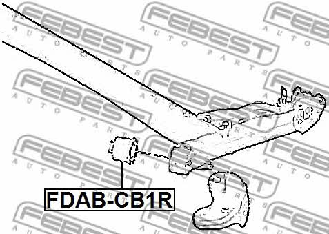 Silentblock rear beam Febest FDAB-CB1R
