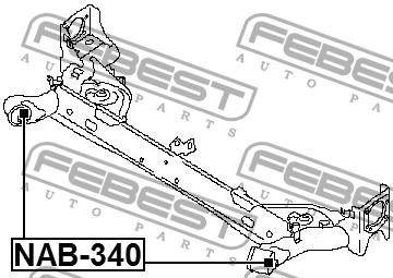 Rear axle bush Febest NAB-340