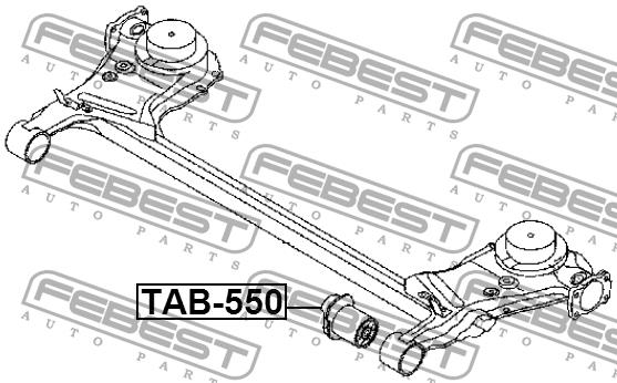 Silentblock rear beam Febest TAB-550