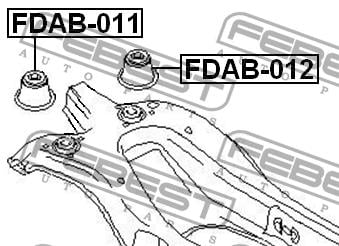 Silentblock rear beam Febest FDAB-011