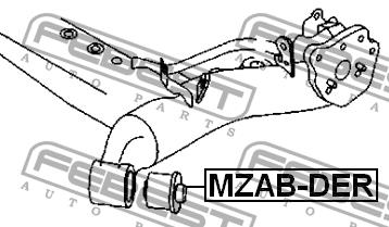 Rear axle bush Febest MZAB-DER
