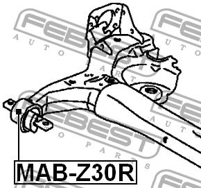 Silentblock rear beam Febest MAB-Z30R