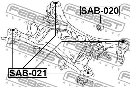 Febest Rear bushing gearbox mounting rear – price 57 PLN