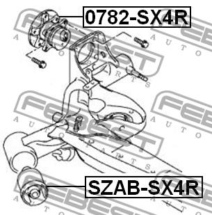 Silentblock rear beam Febest SZAB-SX4R