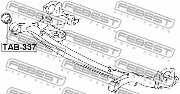 Rear axle bush Febest TAB-337