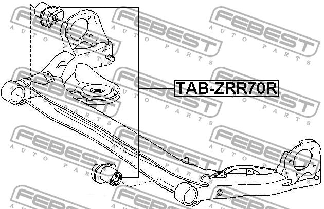 Silentblock rear beam Febest TAB-ZRR70R