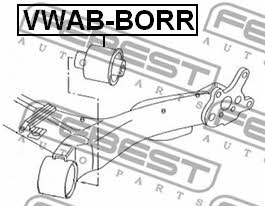 Rear axle bush Febest VWAB-BORR
