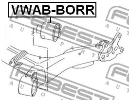 Febest Rear axle bush – price [object Object] PLN