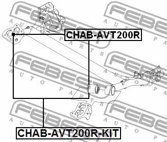 Febest Silent block beam rear kit – price 127 PLN