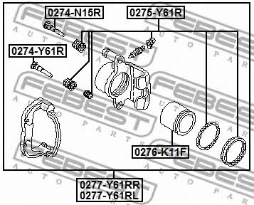 Febest Repair Kit, brake caliper – price 35 PLN