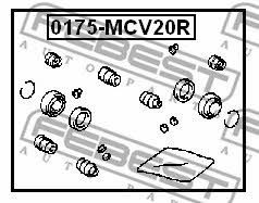 Repair Kit, brake caliper Febest 0175-MCV20R