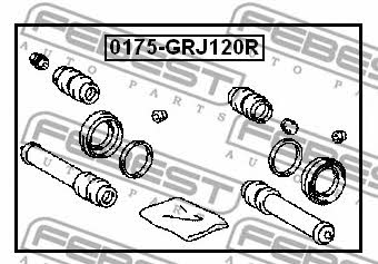 Brake caliper repair kit Febest 0175-GRJ120R
