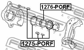 Repair Kit, brake caliper Febest 1275-PORF