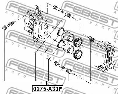 Febest Repair Kit, brake caliper – price 49 PLN