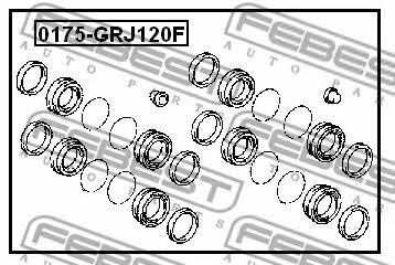 Repair Kit, brake caliper Febest 0175-GRJ120F