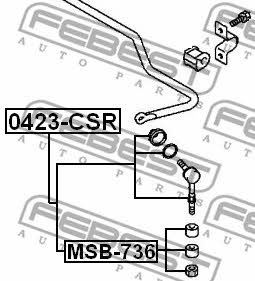 Febest Busch, rear stabilizer bar – price 18 PLN