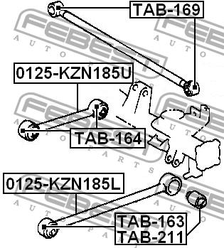 Traction rear longitudinal Febest 0125-KZN185L