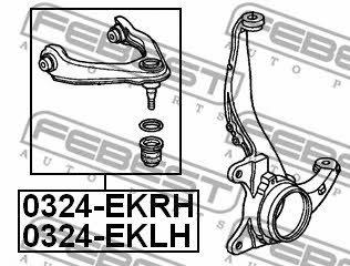 Febest Suspension arm front upper right – price [object Object] PLN