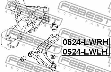 Febest Suspension arm, front left – price 228 PLN