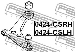 Front left lower control arm Febest 0424-CSLH
