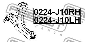 Febest Front left lower control arm – price [object Object] PLN