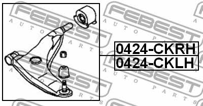 Front right lower control arm Febest 0424-CKRH
