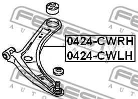 Febest Front right lower control arm – price [object Object] PLN