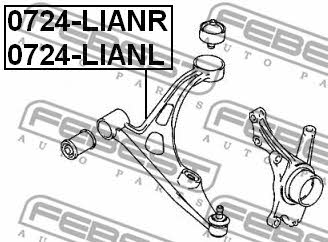Febest Front right lower control arm – price [object Object] PLN