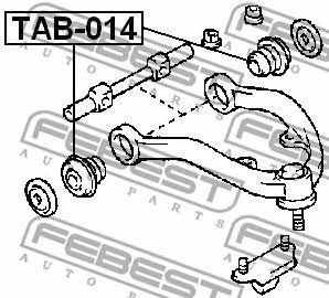 Silent block front upper arm Febest TAB-014