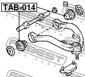 Febest Silent block front upper arm – price 25 PLN
