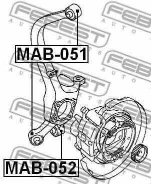 Rear axle bush Febest MAB-051
