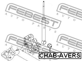 Silent block rear shock absorber Febest CHAB-AVERS