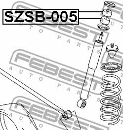 Silent block rear shock absorber Febest SZSB-005