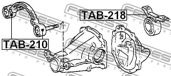 Front axle gear mounting bracket Febest TAB-218