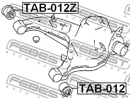 Febest Silent block, rear lower arm – price [object Object] PLN