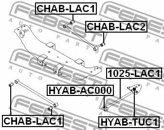 Silent block rear wishbone Febest CHAB-LAC2