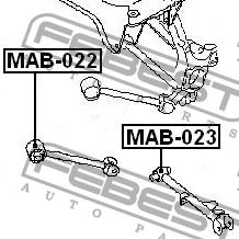 Febest Silent block rear wishbone – price [object Object] PLN