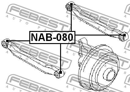 Febest Silent block rear wishbone – price 13 PLN