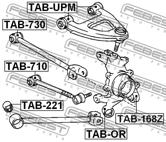 Febest Silent block rear wishbone – price 12 PLN