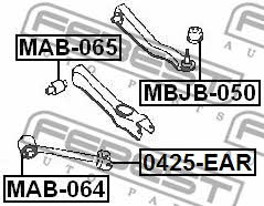 Silent block rear trailing arm Febest MAB-064