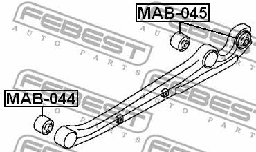 Silent block rear trailing arm Febest MAB-044