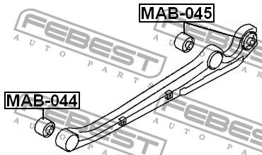 Silent block rear trailing arm Febest MAB-044